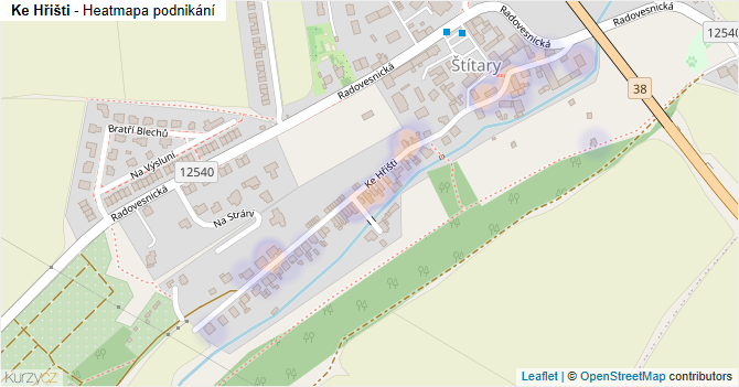 Ke Hřišti - mapa podnikání