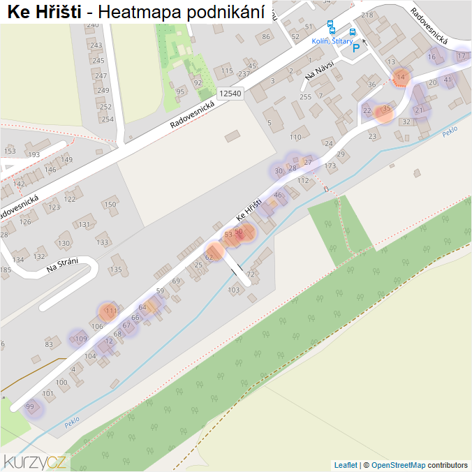Mapa Ke Hřišti - Firmy v ulici.
