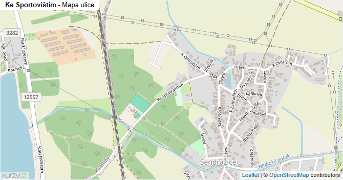 Ke Sportovištím - mapa ulice