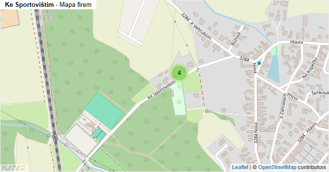 Ke Sportovištím - mapa firem