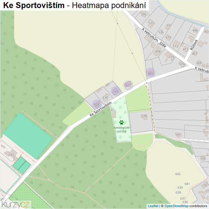 Mapa Ke Sportovištím - Firmy v ulici.