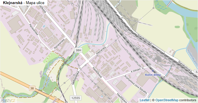 Klejnarská - mapa ulice