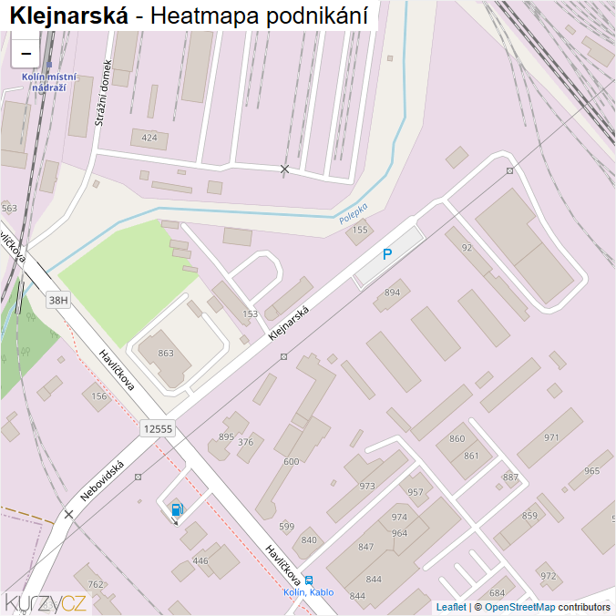 Mapa Klejnarská - Firmy v ulici.