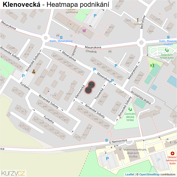Mapa Klenovecká - Firmy v ulici.
