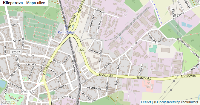 Klicperova - mapa ulice