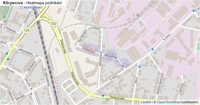 Klicperova - mapa podnikání