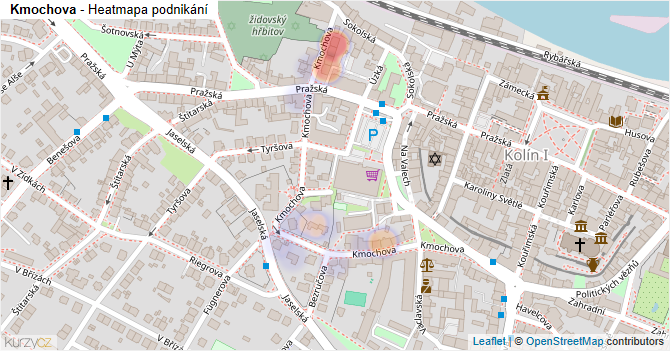 Kmochova - mapa podnikání