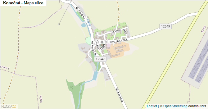 Konečná - mapa ulice