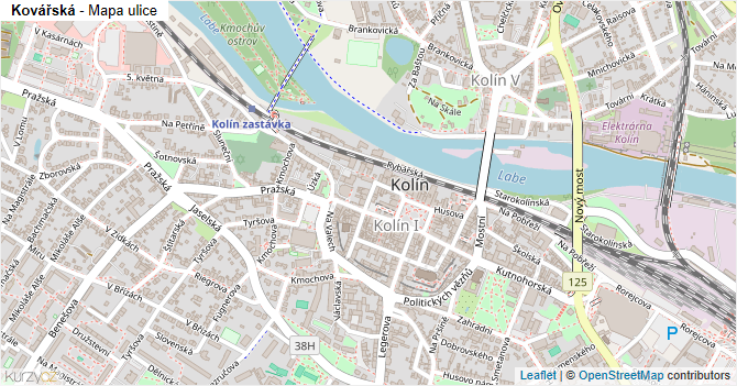 Kovářská - mapa ulice