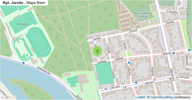 Kpt. Jaroše - mapa firem