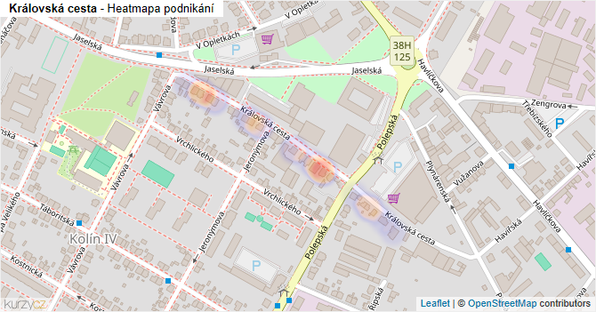 Královská cesta - mapa podnikání