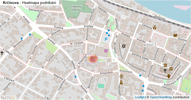 Krčínova - mapa podnikání