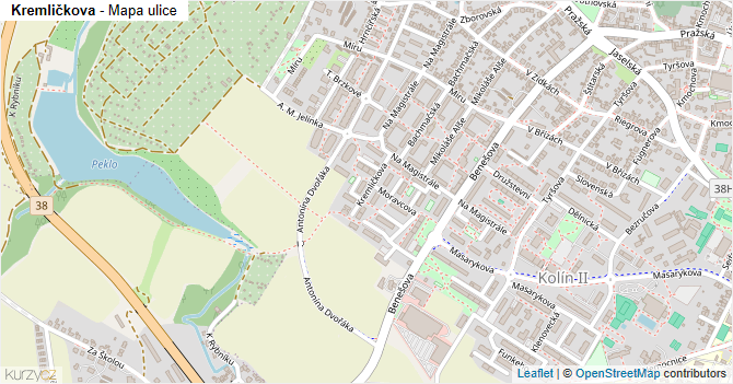 Kremličkova - mapa ulice
