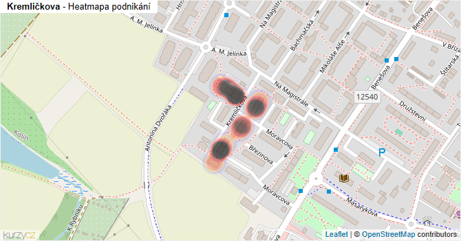 Kremličkova - mapa podnikání