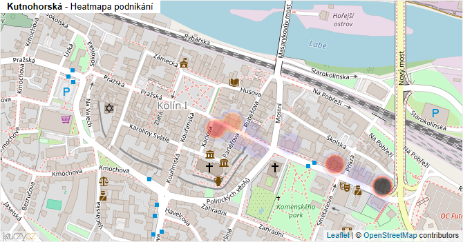 Kutnohorská - mapa podnikání