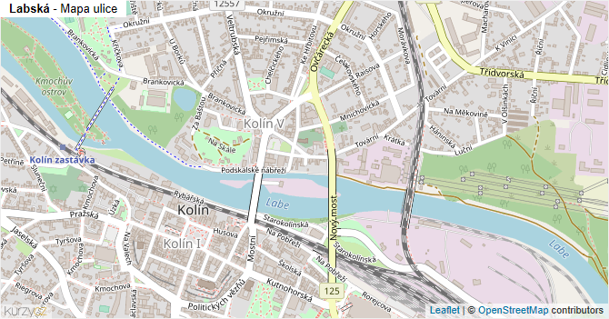 Labská - mapa ulice