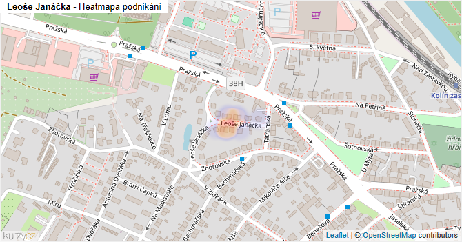 Leoše Janáčka - mapa podnikání
