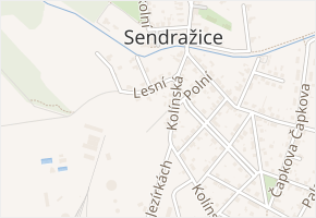 Lesní v obci Kolín - mapa ulice