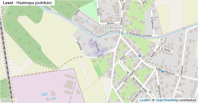 Lesní - mapa podnikání