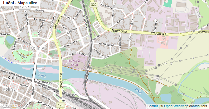 Luční - mapa ulice