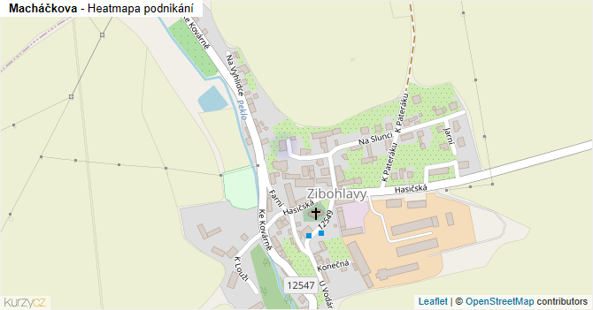 Macháčkova - mapa podnikání