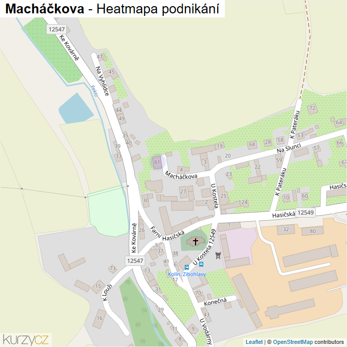 Mapa Macháčkova - Firmy v ulici.