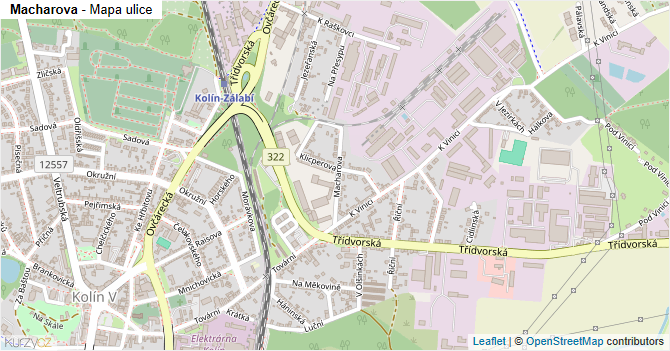 Macharova - mapa ulice
