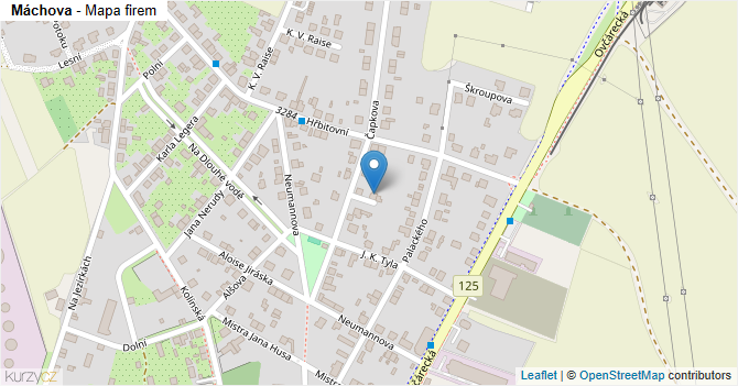 Máchova - mapa firem