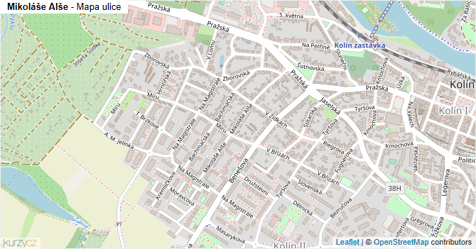 Mikoláše Alše - mapa ulice