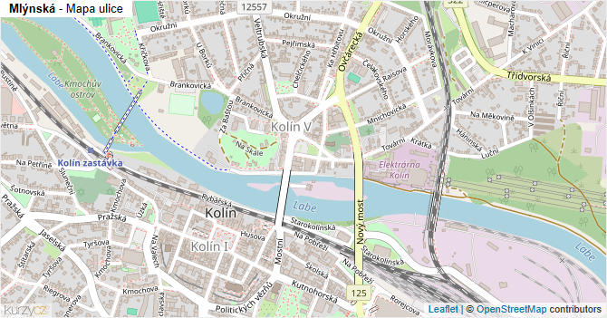 Mlýnská - mapa ulice
