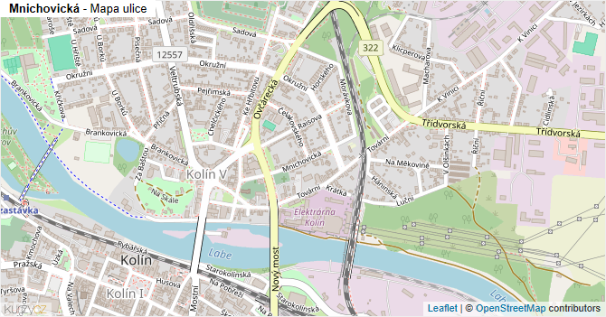 Mnichovická - mapa ulice