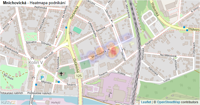 Mnichovická - mapa podnikání