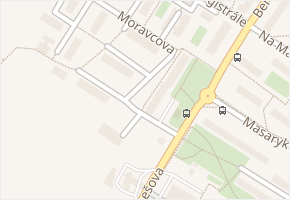 Moravcova v obci Kolín - mapa ulice
