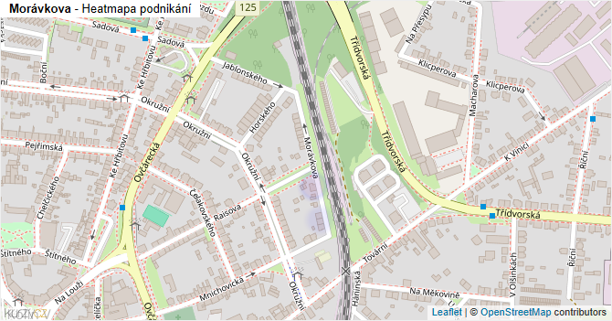 Morávkova - mapa podnikání