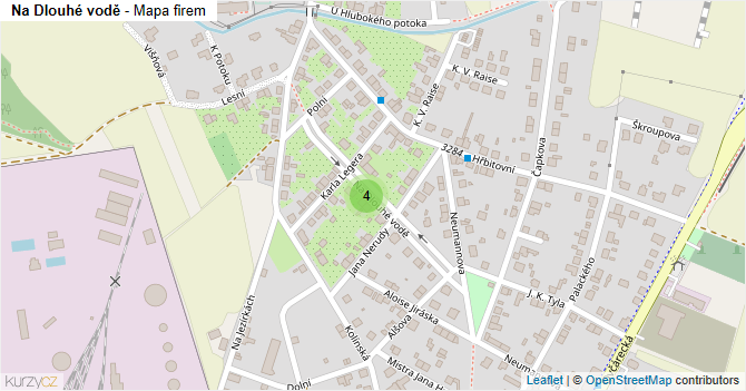 Na Dlouhé vodě - mapa firem