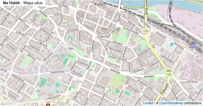 Na Haldě - mapa ulice