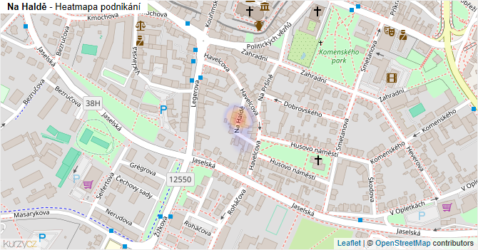 Na Haldě - mapa podnikání