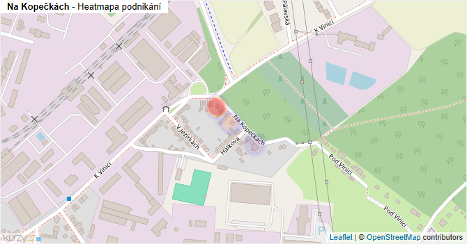Na Kopečkách - mapa podnikání