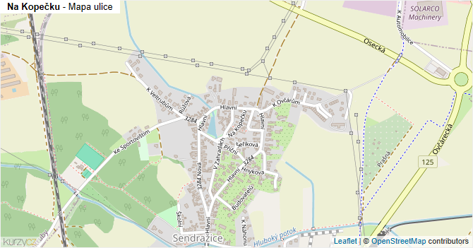 Na Kopečku - mapa ulice