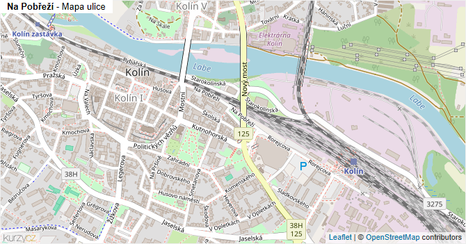 Na Pobřeží - mapa ulice