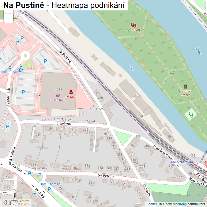 Mapa Na Pustině - Firmy v ulici.