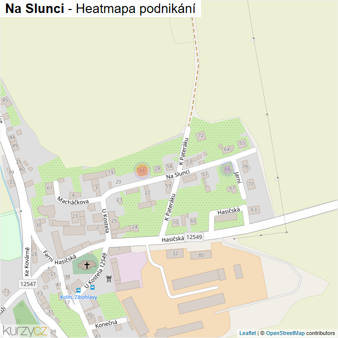 Mapa Na Slunci - Firmy v ulici.