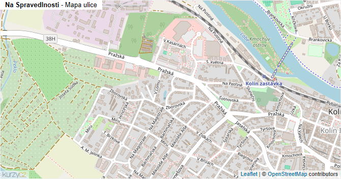Na Spravedlnosti - mapa ulice