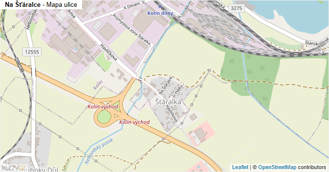 Na Šťáralce - mapa ulice