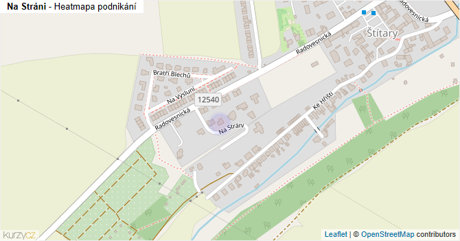 Na Stráni - mapa podnikání