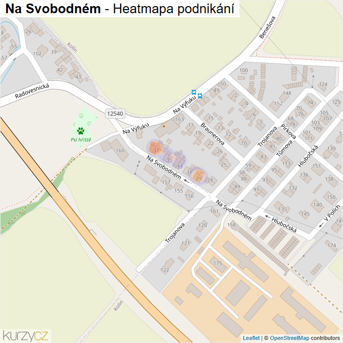 Mapa Na Svobodném - Firmy v ulici.