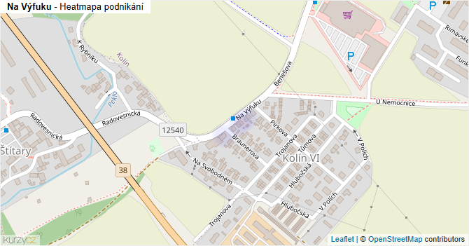 Na Výfuku - mapa podnikání