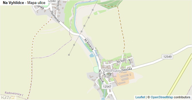 Na Vyhlídce - mapa ulice