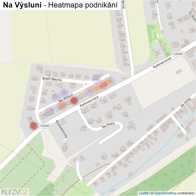 Mapa Na Výsluní - Firmy v ulici.