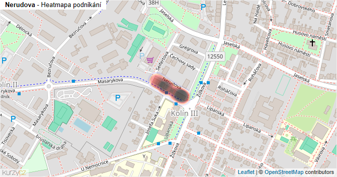 Nerudova - mapa podnikání